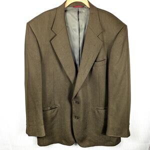 Jos A Bank Daniel 42R Blazer Cashmere Silk Blend Men 2 Button Brown Sport Coat